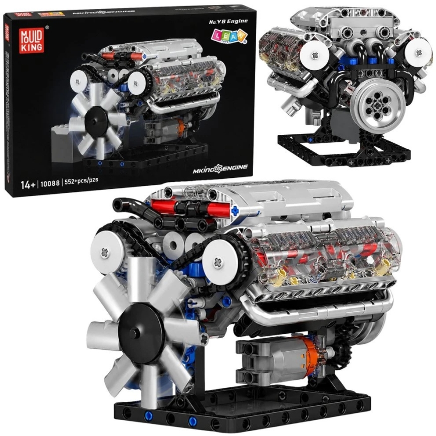 Lean Toys Constructor Set V8 Engine 552 pcs. – 4