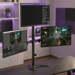 Spacetronik SPA-T132 3 monitorių stovimas laikiklis