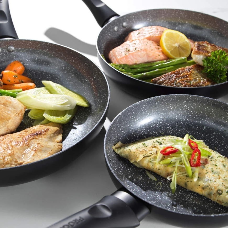 Progress Marble Ceramic 28 cm Frying Pan, Blue – 5