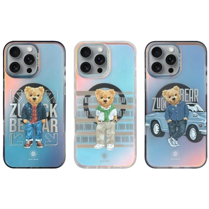 ZUCK BEAR California Cool MAG case compatible with MagSafe, designed for iPhone 16 Pro Max car use. – 3