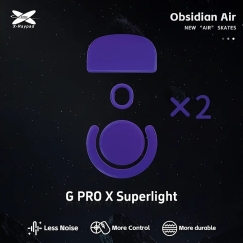X-Raypad Obsidian Air Mouse Feet | Purple, x2, Logitech G Pro X Superlight