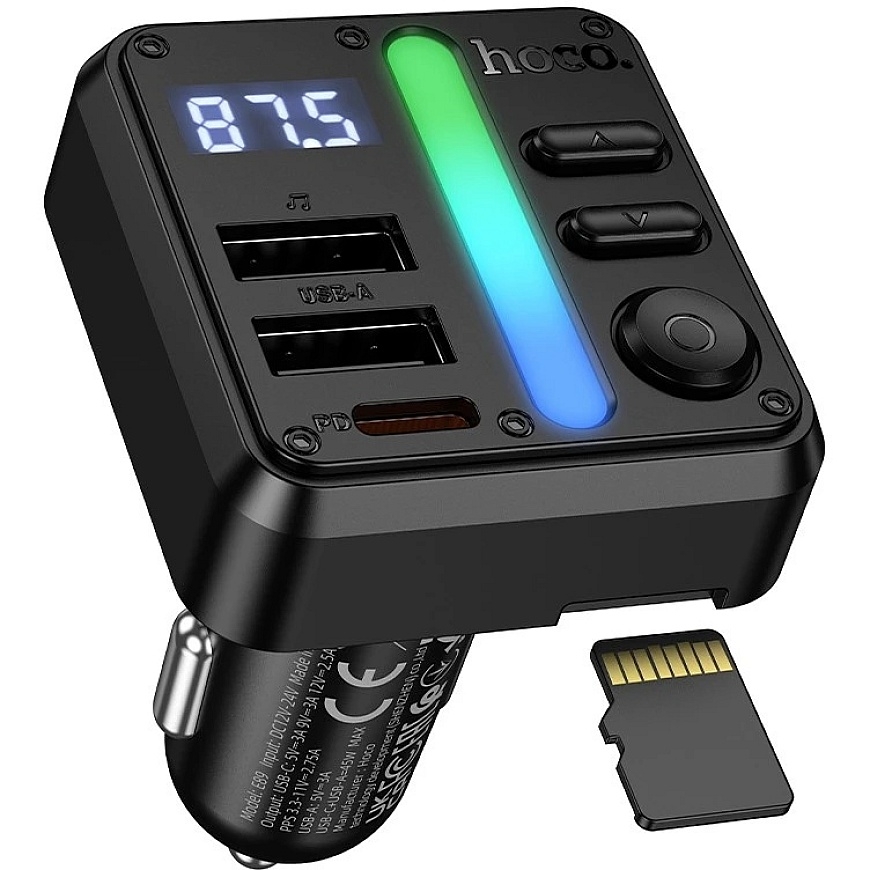 FM bangų moduliatorius Hoco E89 PD30W+QC3.0 – 2