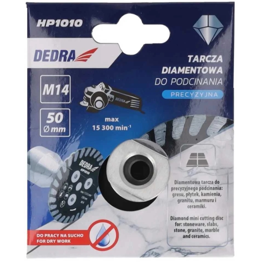 Dedra Diamond Cutting Disc 50 mm/M14 – 2