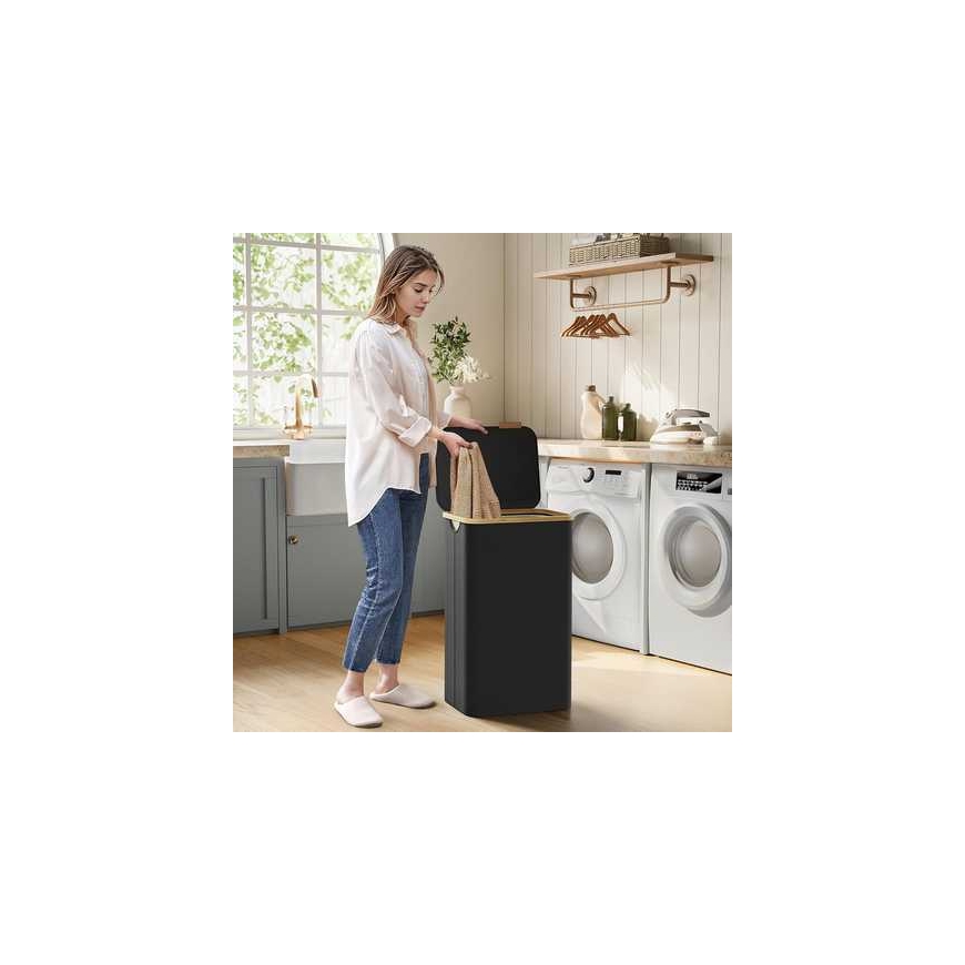Spacetronik Laundry Basket, 130 l, 1 compartment, black – 3