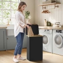 Spacetronik Laundry Basket, 130 l, 1 compartment, black Spacetronik Laundry Basket, 130 l, 1 compartment, black
