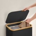 Spacetronik Laundry Basket, 130 l, 1 compartment, black Spacetronik Laundry Basket, 130 l, 1 compartment, black