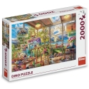 Dino Puzzle 2000 Pcs: Painting Studio