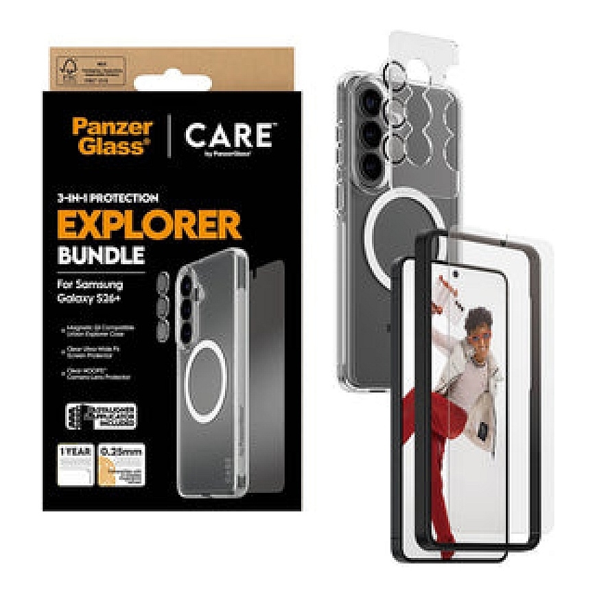 PanzerGlass CARE от PanzerGlass 3-в-1 для Galaxy S Plus 2026 – 5