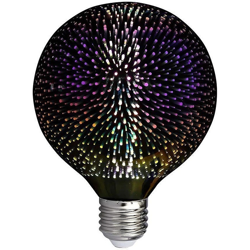 V-tac 4W LED 3D Bulb, G125, E27, 3000K – 5