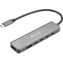 Sandberg USB-C 6-in-1 MediaDock Sandberg USB-C 6-in-1 MediaDock
