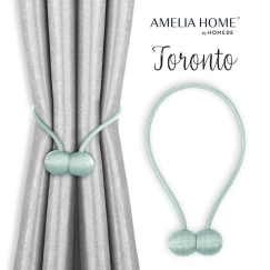 AmeliaHome Light Blue Curtain Tiebacks Toronto, 2 pcs.