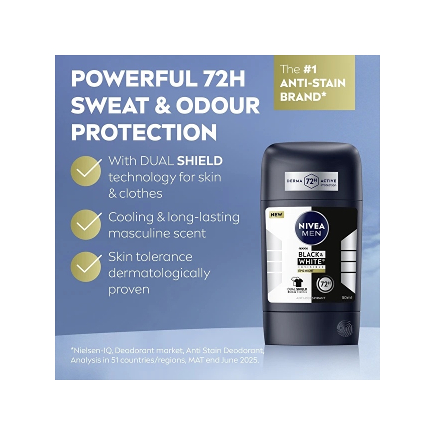 Nivea kietais antiperspirants B&W Epic Night
