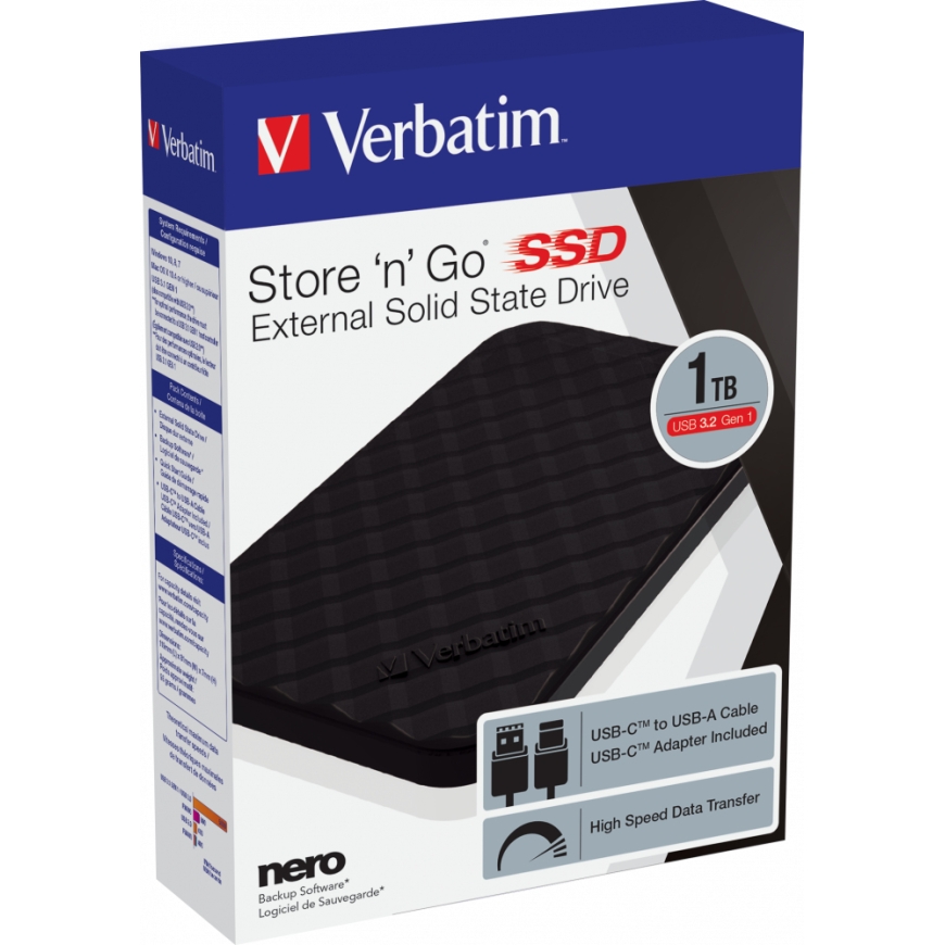 Verbatim Store 'n' Go Portable SSD USB 3.2 GEN 1 1TB – 4