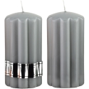 Mondex WAVE pillar candle 7x13 cm gray Mondex WAVE pillar candle 7x13 cm gray