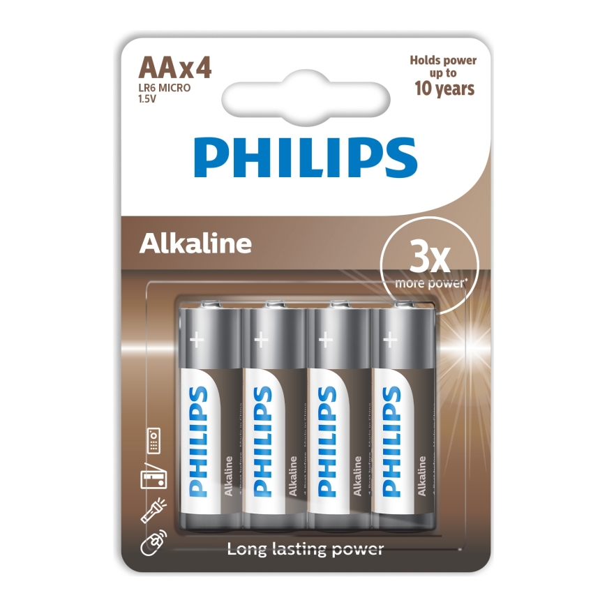 Philips LR6A4B/10 baterija Vienreizējas lietošanas baterija
