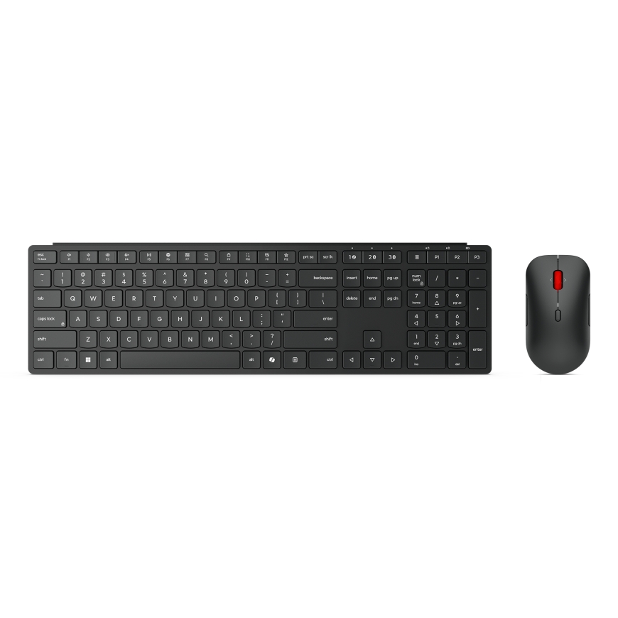 Lenovo 4X31S04848 keyboard Mouse included Office RF Wireless + Bluetooth US English Black