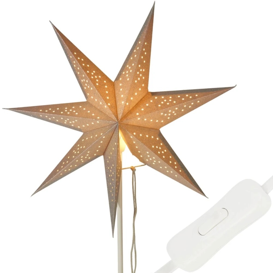 KOOPMAN DECORATIVE STAR FLOOR LAMP 65CM E 14 SILVER – 2