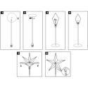 KOOPMAN DECORATIVE STAR FLOOR LAMP 65CM E 14 SILVER KOOPMAN DECORATIVE STAR FLOOR LAMP 65CM E 14 SILVER