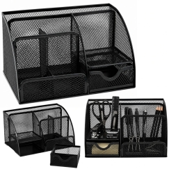 Lean Metal Table Organizer, Office Drawer, Section Organizer, Black