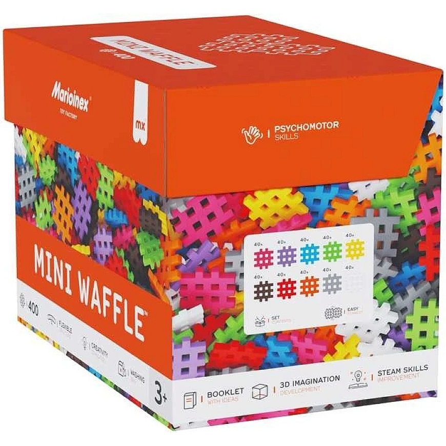 Mini Waffle Construction Blocks Set 400 Pieces Marioinex – 5
