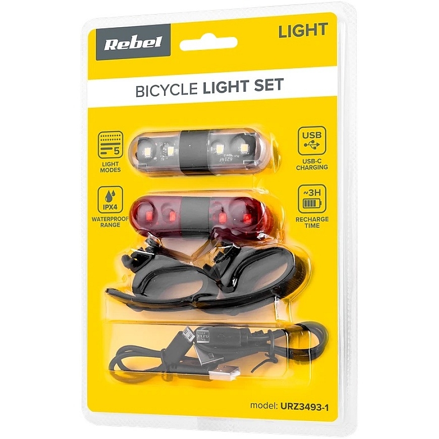 Rebel Bicycle Light Set (with USB Type C Cable) – 5
