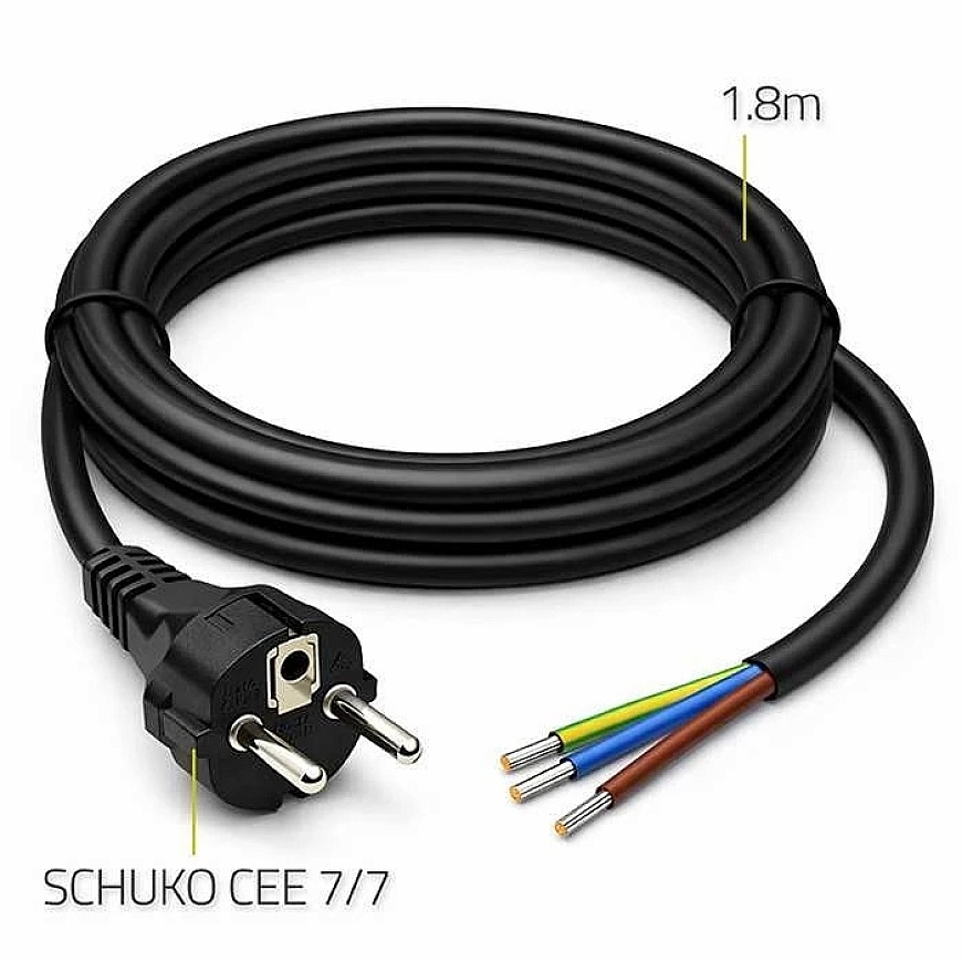 Qoltec SCHUKO CEE 7/7 power cable 3x1.00 mm² 1.8 m – 2