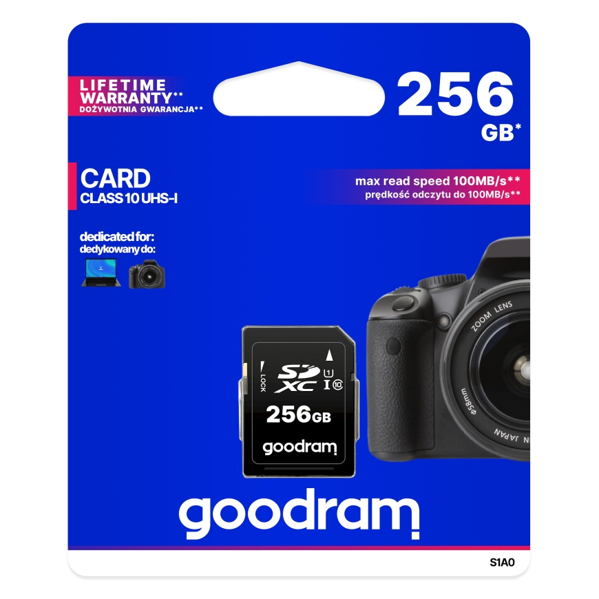 Goodram S1A0 256 GB SDXC UHS-I Klasės 10 – 2