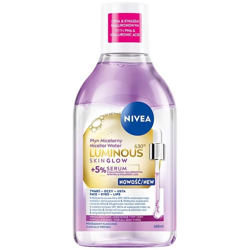 Nivea Luminous630® Skin Glow micelīnisko šķidrumu