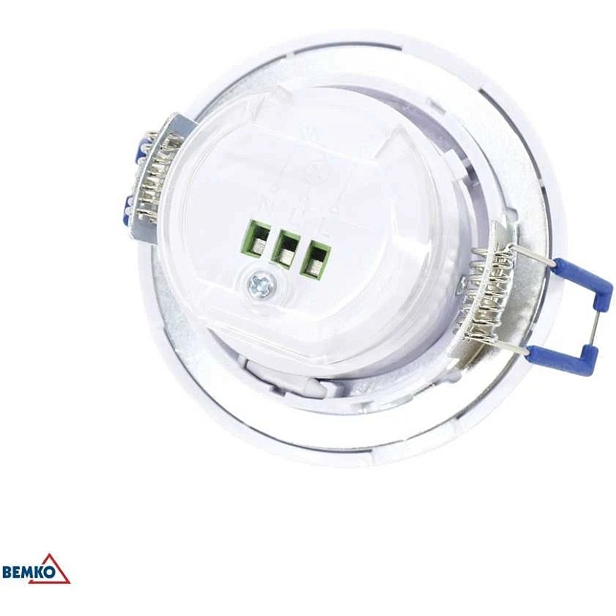 Bemko Recessed Motion Sensor, White, IP20, Max 800W, 360°, Max 8m – 4