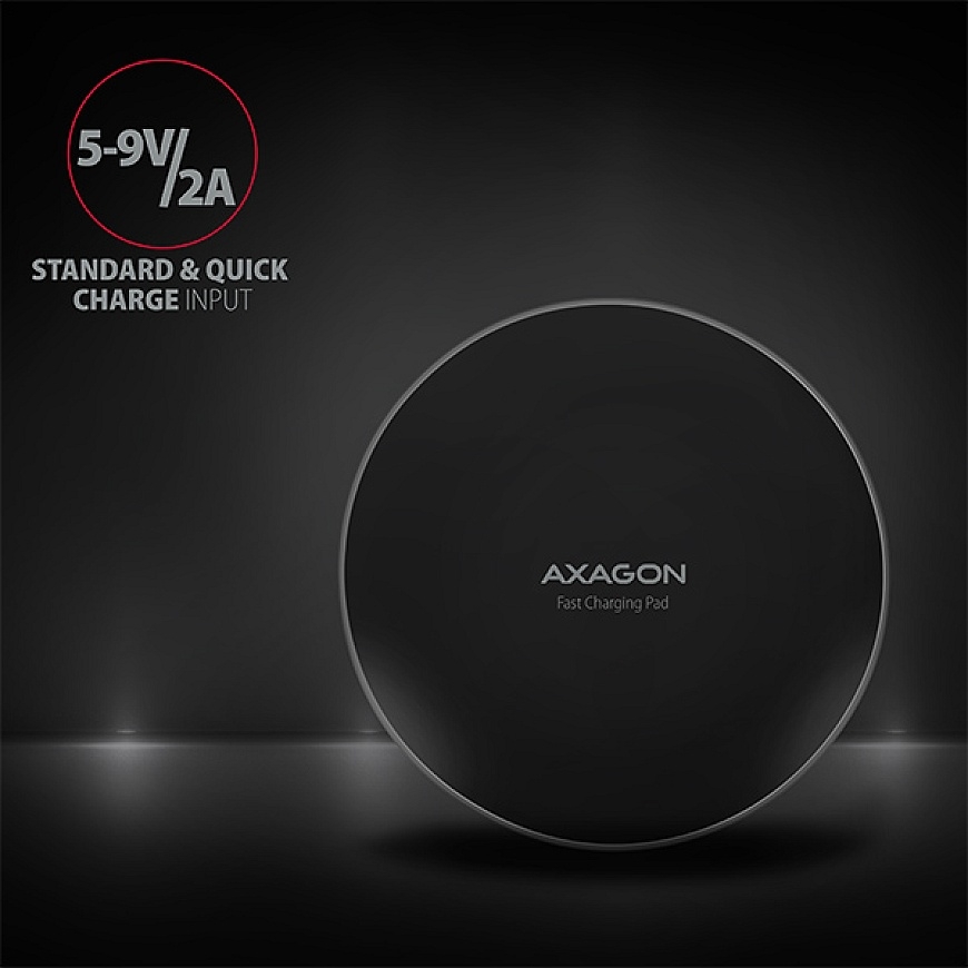 Axagon WDC-P10T mobile device charger Mobile phone, Smartphone, Tablet Black USB Wireless charging Fast charging Indoor – 4