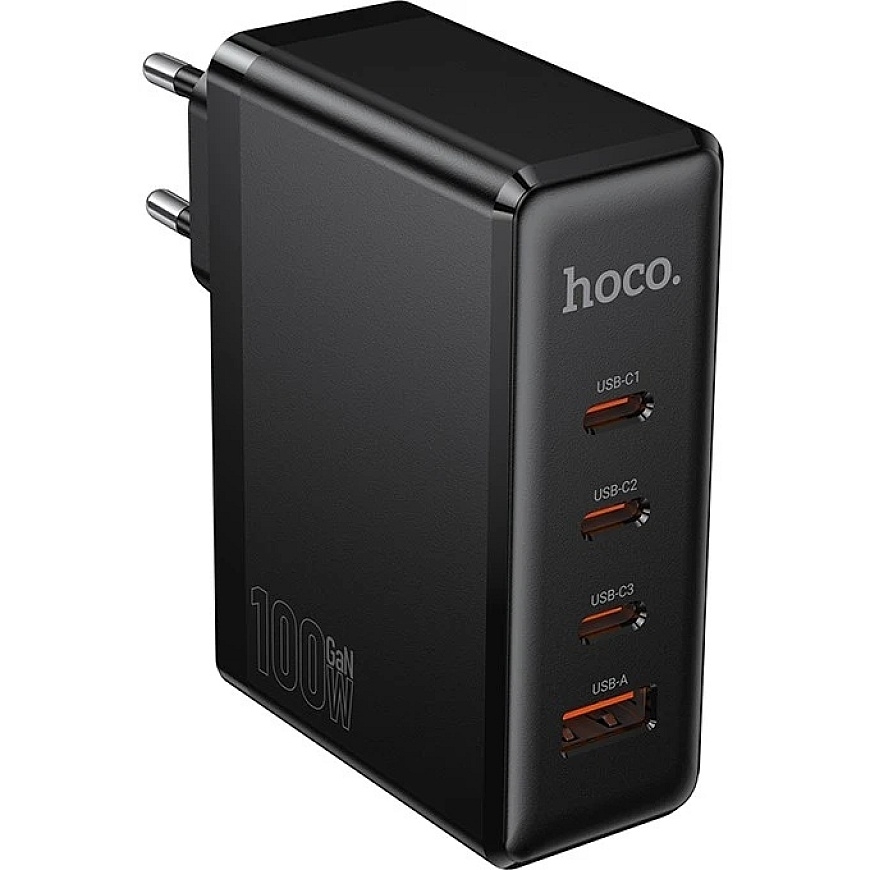 Laadija Hoco N85 100W 3xUSB-C/USB-A must – 2