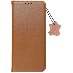OEM "Samsung S26 Smart Pro Book" leather flip case, brown