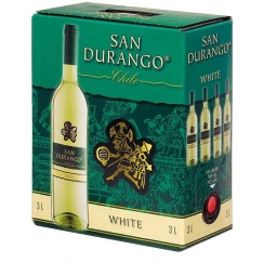 Čilės vynas SAN DURANGO, BIB, baltasis, sausas, 12,5%, 3 l