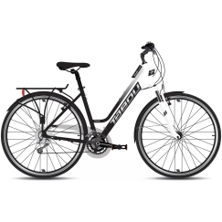 Dviratis Tabou Kinetic 1 W juodas-baltas - M / 19" (Dydis: M / 19")