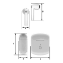 Manta Rytmo X TWS Wireless Earbuds Case, White Manta Rytmo X TWS Wireless Earbuds Case, White