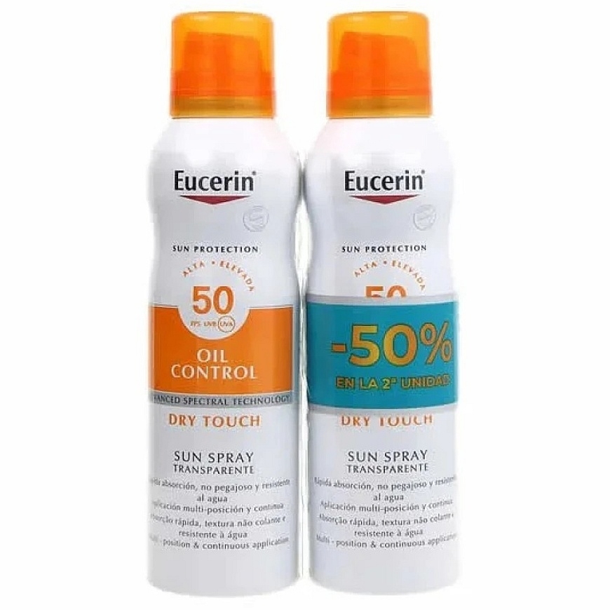 Eucerin Oil Control Dry Touch SPF 50 saulės apsauga, 2 x 200 ml – 2
