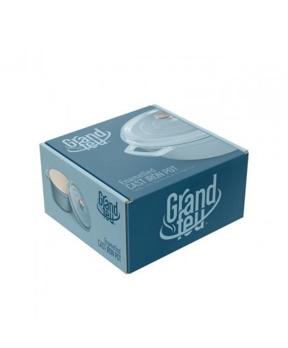 Grandfeu light blue pot, 4.7l with lid – 5