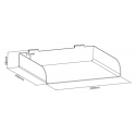 DELTACO OFFICE Document shelf mounted on profile (DELO-0151), white / DELO-0154