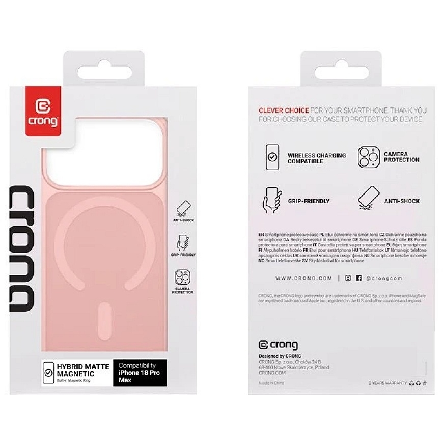 Pink case for iPhone 18 Pro Max / 17 Pro Max, Crong – 3