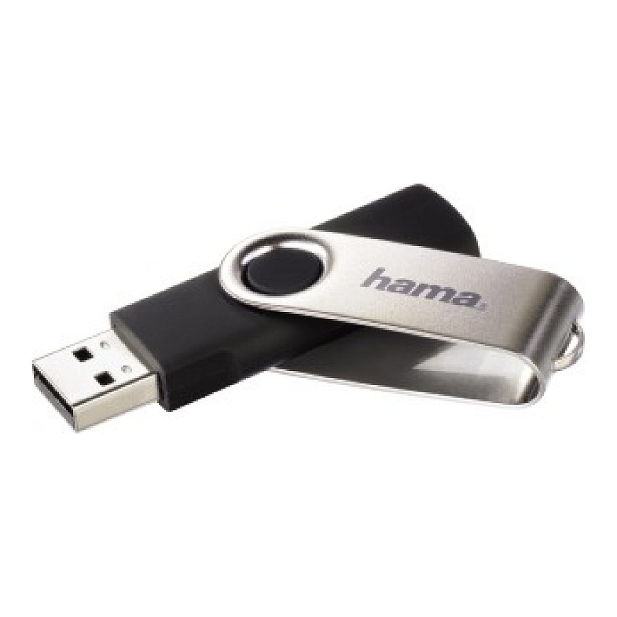 Hama 8GB Rotate USB flash drive USB Type-A 2.0 Black, Silver – 2