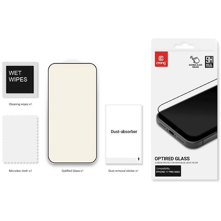 Crong OptiRed Glass Protective Glass for iPhone 18 Pro Max / 17 Pro Max – 4