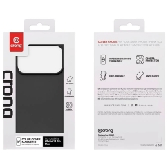 Crong Color Cover Magnetic -suojakuori iPhone 18 Pro Max / 17 Pro Max, musta