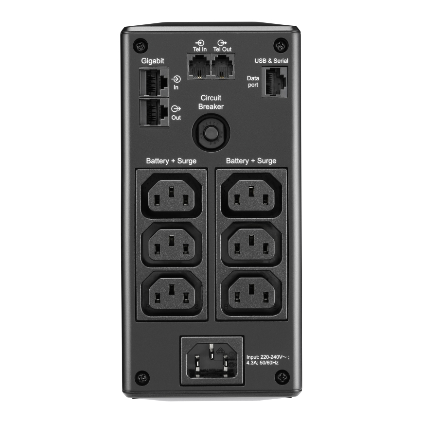APC BR650MI uninterruptible power supply (UPS) Line-Interactive 0.65 kVA 390 W 6 AC outlet(s) – 3