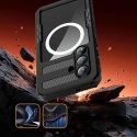 Dėklas Samsung S26 PLUS vandeniui atsparus Shellbox Mars su metaliniu žiedu, juodas. Dėklas Samsung S26 PLUS vandeniui atsparus Shellbox Mars su metaliniu žiedu, juodas.