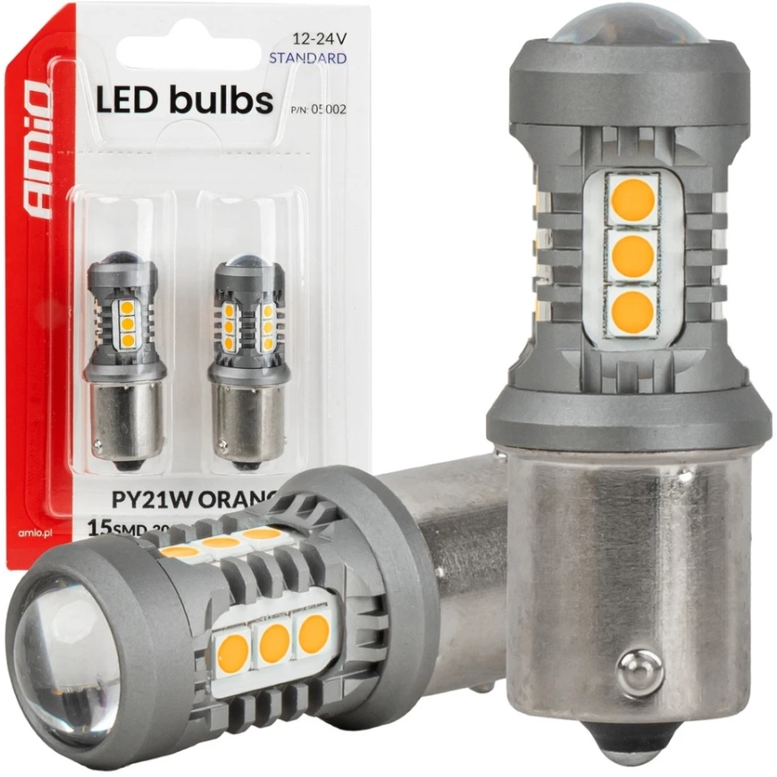 AMiO LED spuldzes standarta bau15s py21w