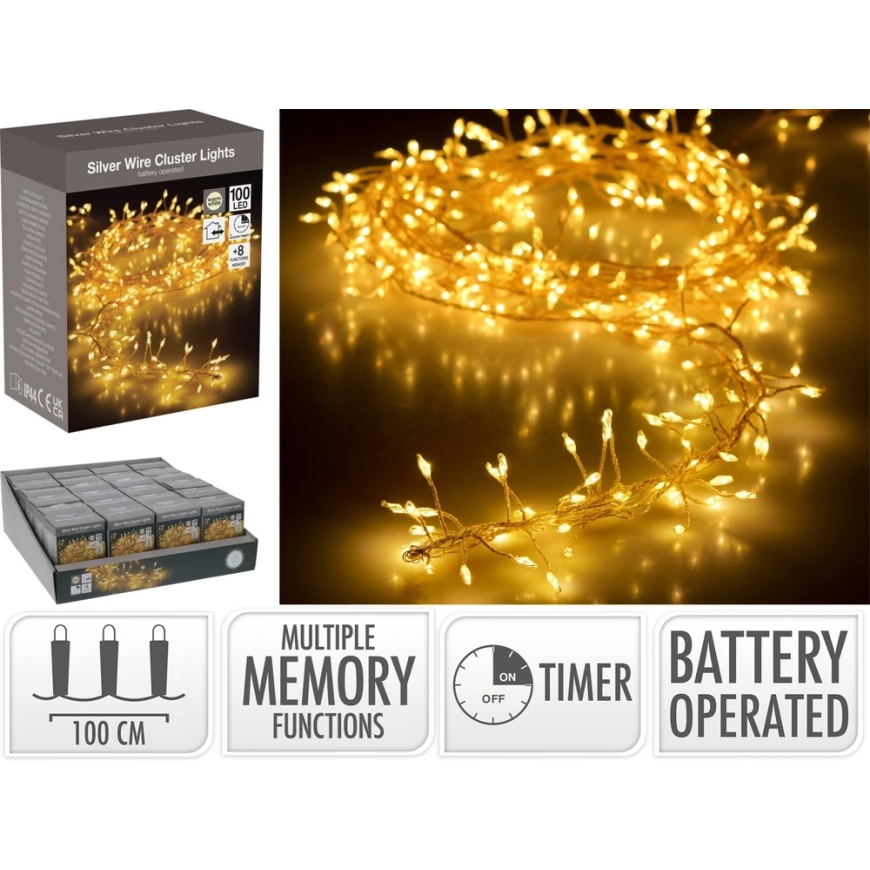 Mondex CLUSTER LAMPID HJÜÜD SIDERE 100 LED SOE VALGE