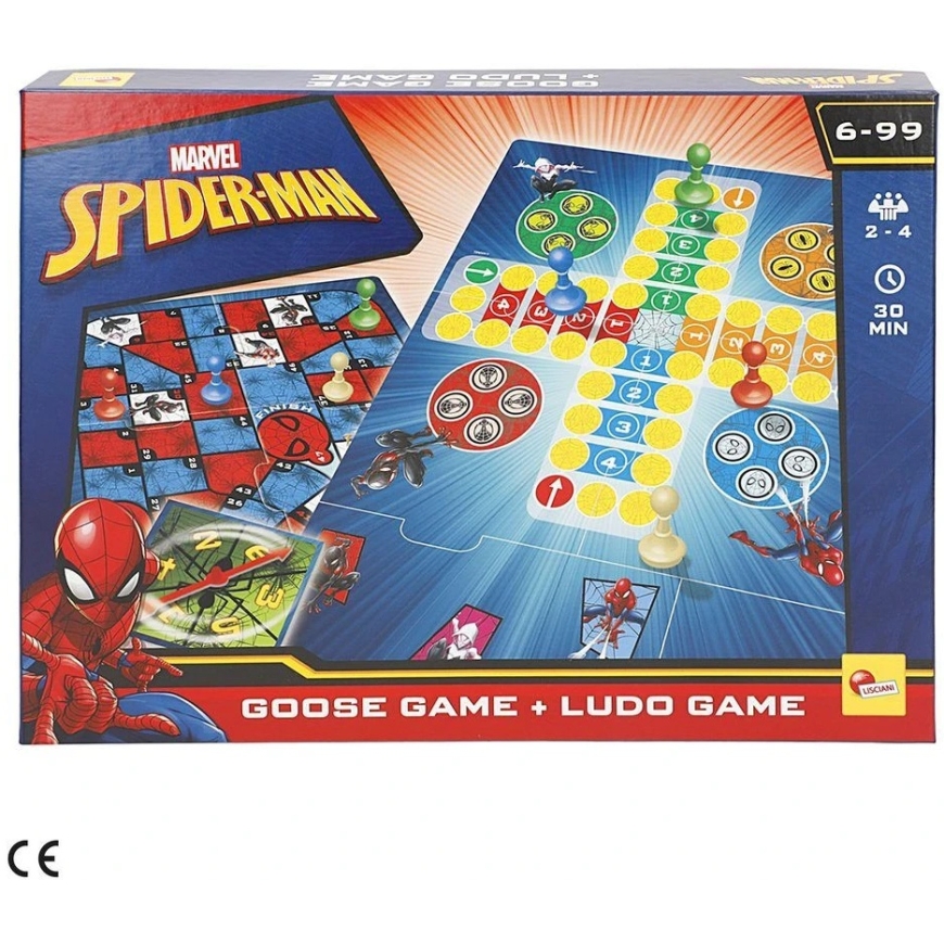 Marvel Spiderman Parchesi un Goose spēle