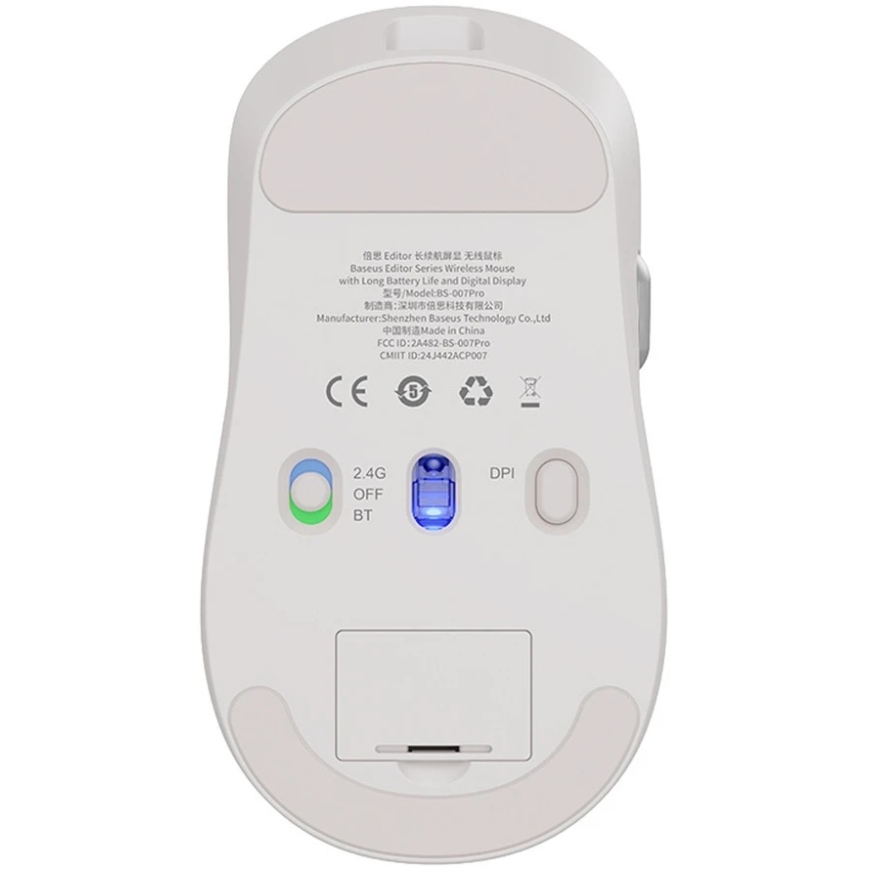 Baseus Editor Wireless Computer Mouse with 800 mAh Battery and Battery Status Indicator - White – 2