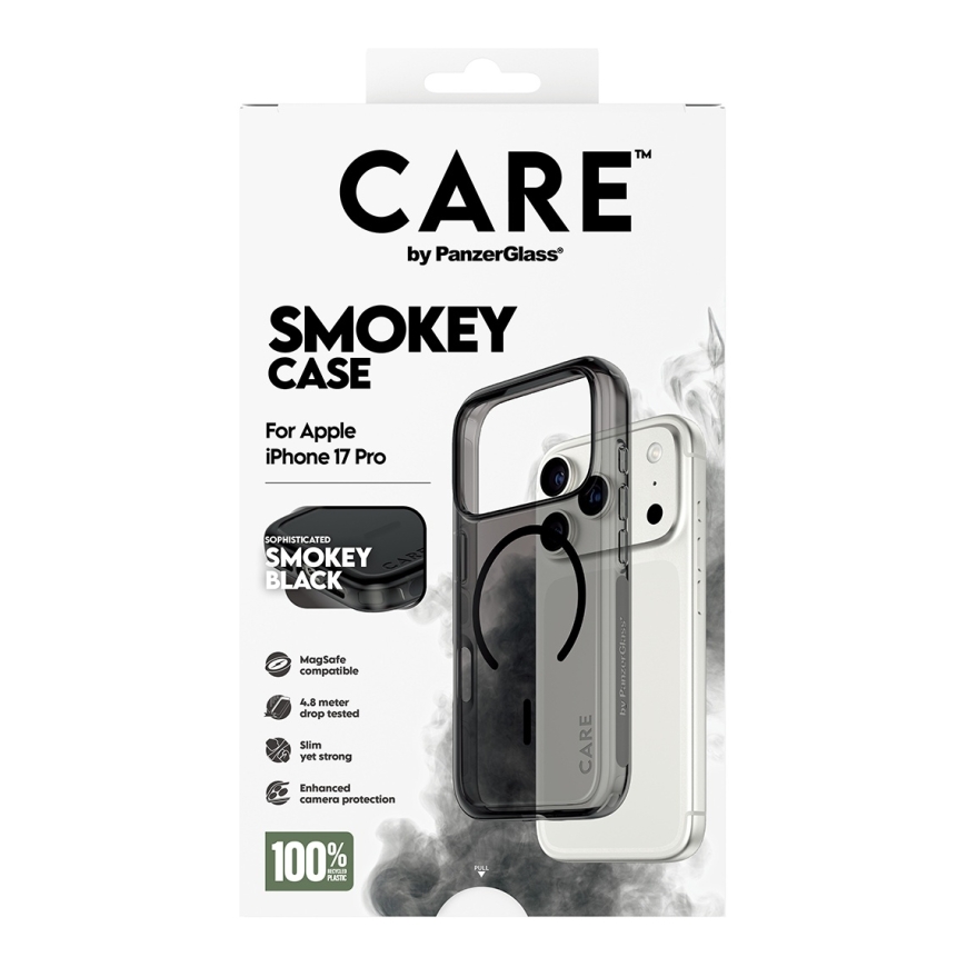 PanzerGlass CARE by ® Flagship Case Urban Explorer Smokey w. Black MagSafe iPhone 17 Pro mobile phone case – 3