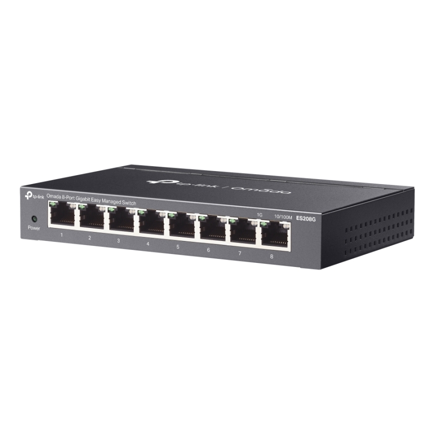 TP-Link Omada ES208G сетевой коммутатор Управляемый L2 Gigabit Ethernet (10/100/1000) Черный – 3